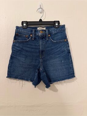 Madewell Dark Blue High- Rise Denim Jean Shorts Size 24